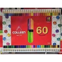 ราคา สีไม้ครอลีน colleen 60สี ดินสอสี (2สีต่อแท่ง) (24933265278)