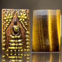 ราคา พระสมเด็จพิมพ์แหวกม่านประดับหมุดเนื้อคตไม้สัก,พระสมเด็จ (21193828741)