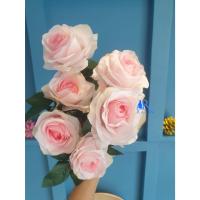 ราคา New ดอกกุหลาบแบบช่อ (สีขาว ชมพู) ช่อละ 7 ดอก กุหลาบปลอม ดอกไม้ประดิษฐ์ ทำจากผ้า สีสันสดใส สวยงาม (19381039770)