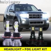ราคา Hys สําหรับ Ford Escape 2008-2012 ไฟหน้า LED ด้านหน้า Hi/Lo ชุดหลอดไฟหมอก Qty4 (27954697622)