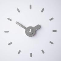 ราคา นาฬิกา On-Time V1 สีเทา ติดตั้ง 48-60 เซน Wall Clock DIY นาฬิกาแขวนผนัง ติดผนังไม่เจาะผนัง เข็มนาฬิกาใหญ่ (40753833510)