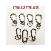 ราคา พวงกุญแจสแตนเลส 304 แท้ ขนาดกลาง แข็งแรง ทนทาน ไม่ขึ้นสนิม ตะขอเกี่ยวสแตนเลส ผลิตในไทย (25991477461)