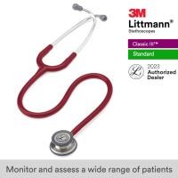 ราคา 3M Littmann Classic III 27 inch, #5627 (Burgundy Tube, Standard-Finish Chestpiece Stainless Stem & Eartubes) (7823418271)