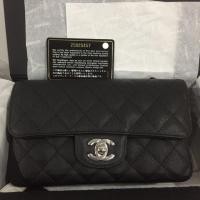 ราคา New chanel mini8" black caviar 18c ของแท้ % (721550415)