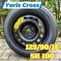 ราคา ล้ออะไหล่ มือสองญี่ปุ่น (เหมาะสำหรับ Yaris Cross) 5 รู 100 ขอบ 16 ขนาดยาง 125/90/16 ยางปี 2017 (24185556127)