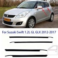 ราคา 4เส้น คิ้วรีดน้ำ ยางรีดนำ้ขอบกระจก าหรับ Suzuki SWIFT 2012 - 2017 รถนอกหน้าต่าง (53701264281)
