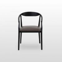 ราคา modernform อาร์มแชร์ รุ่น HARU ไม้โอ๊คสีดำ หุ้มหนังสีครีม (10179092965)