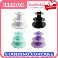 ราคา ยืนคัพเค้ก3ชั้นกระดาษยืนถ้วยเค้กวันเกิดคัพเค้กแร็ค (41855773583)