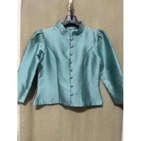 ราคา เสื้อไหมลายลูกแก้วสีเขียววาวสวยมากกกกกกกกก คนอก36นิ้วใส่สวยนะคะ (25271722488)