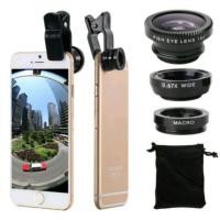 ราคา เลนส์มือถือ Universal 3 in1 Fish Eye+ Wide Angle + Macro Camera Clip-on Lens for Phone HQ (456166929)