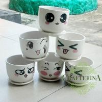 ราคา แจกันเซรามิกสไตล์ญี่ปุ่น แจกันดอกไม้อีโมติคอน อีโม่ / แจกันเซรามิกญี่ปุ่น (40221009562)