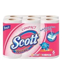 ราคา ทิชชู่ กระดาษชำระ กระดาษอเนกประสงค์ แพ็ค สก๊อตต์ คอมแพค ทาวเวล 6 ม้วน Multipurpose Paper Scott Compact Tower (25263712578)