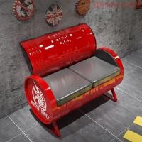 ราคา โซฟาอาร์มแชร์ถังน้ำมันสไตล์อเมริกันเรโทร ร้านอาหาร บาร์ ไอเดียสร้างสรรค์สำหรับร้านชานม โซฟาถังน้ำมันสไตล์อุตสาหกรรมพร้อม (28237147054)