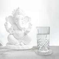 ราคา ชุดแก้วน้ำถวายน้ำพระ แก้วน้ำสูง+จานรอง (41658970223)