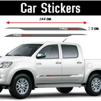 ราคา โตโยต้า ฟอร์จูนเนอร์ ลายแต่งข้างรถ รถกระบะ TRD SPORTIVO TOYOTA FORTUNER สติ๊กเกอร์ติดรถ สติ๊กเกอร์ติดข้างประตู สีเทา (1813381854)