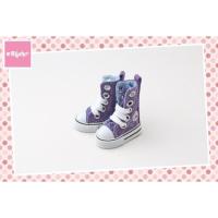 ราคา **พร้อมส่ง**รองเท้าคอนเวิร์สหุ้มข้อสีม่วง สำหรับตุ๊กตาบลายธ์, ลิกกะ, เอโซน (Blythe, Licca และ Azone Doll) (1728433143)