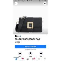 ราคา กระเป๋า lyn สะพายข้าง สีดำ ของแท้100% มือสอง (3577959560)