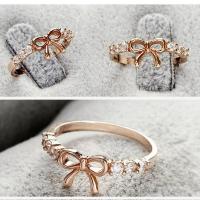 ราคา & แหวนแฟชั่นรูปโบว์ ประดับเพชร 2 สี (2927310211)