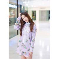 ราคา Minidress เดรสแขนยาว คอปก งานป้ายkayasis (184768393)