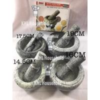 ราคา 19 ซม.หินแกรนิตหินครกและสาก Penumbuk Lesung Batu/ หินหินแกรนิตธรรมชาติ 19 ซม. (27170088955)