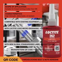 ราคา สําหรับตลาด ASIA 50ml 262 RED Bolt Nut Thread Sealant สกรูกาวกาวล็อค Loctite (27040584886)