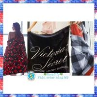 ราคา {ของแท้ USA} Victorias Secret Pink Cozy Fleece Plush Plaid, Beach Towel USA (24827978763)