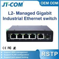 ราคา Jt-com 5 พอร์ตสวิตช์อีเธอร์เน็ตอุตสาหกรรม 1000Mbps DIN-Rail แหวนสวิตช์เครือข่ายป้องกันเปลือกโลหะพร้อมสวิตช์ไฟเบอร์ SFP 1 ตัว (26679024954)