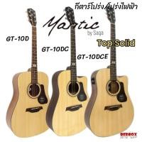 ราคา กีตาร์โปร่ง/โปร่งไฟฟ้า Mantic GT-10D 41นิ้ว Top Solid Acoustic Guitar Dreadnought แถมกระเป๋า (29858193988)