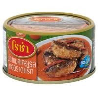 ราคา ส่งด่วน ออกทุกวันโรซ่า ปลากระป๋อง ปลาแมคเคอเรลทอดราดพริก ขนาด 140 กรัม (12888581312)