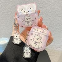 ราคา สําหรับ Apple airpods 1 2 3 4 gen pro2 กรณีอินเทรนด์ผลิตภัณฑ์น่ารักสีชมพู West Highland สุนัขญี่ปุ่นการ์ตูนเกาหลี airpods 4th Generation เคสป้องกันสไตล์ใหม่ iPod Apple หูฟังพร้อมเครื่องประดับ 2nd Gene