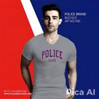 ราคา Police Bodysize เสื้อยืดคอกลม ทรง Slim fit พอดีตัว (F583) (41753696763)