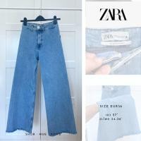 ราคา ZARA กางเกง ยีนส์ ขายาว ขาบาน มือสอง สีอ่อน มือสอง (17696901171)