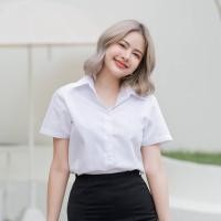 ราคา เสื้อนักศึกษา แบบหน้าว่าง / หลังว่าง ไม่มีสาบ Sz.32-56”(อาชีวะ)สีขาวนวล (20120076359)