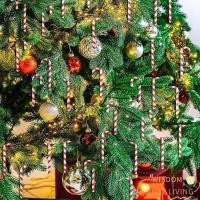 ราคา WISDOM 50 ชิ้นคริสต์มาส Candy Cane, Mint Candy DIY Craft Xmas Tree Decor, คุณภาพสูงเครื่องประดับพลาสติกแขวนเครื่องประดับคริสต์มาสขนมตกแต่งบ้าน (52701182331)
