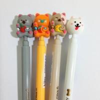 ราคา (3 ด้าม) ปากกาเจล Kiku หัวการ์ตูน 0.5 มม. หมึกน้ำเงิน (6253754890)