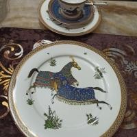 ราคา Bone china Herme* จาน 10.5 นิ้ว จานอาหารค่ํา hem* 26.5 ซม (40572695658)