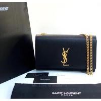 ราคา YSL Kate Medium leather shoulder bag (รับประกันสินค้าแท้) (21891666595)