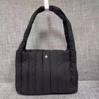 ราคา [wz ใหม่] ส่งออกไปยังเกาหลีใต้ผ้า Quilted Stripes สีดํากระเป๋าสะพายขนาดเล็กสุภาพสตรี Casual Simple กระเป๋าถือ Tote กระเป๋าใบเล็ก (41717779837)