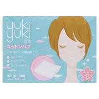 ราคา สำลีเนื้อเหนียว yuki yuki cosmetic cotton puff 80ชิ้น สำลี (2504605689)