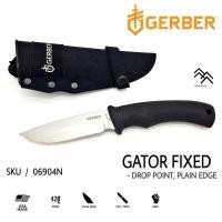 ราคา มีด GERBER แท้ รุ่น GATOR FIXED มีดด้ามตายปลายแหลม แบบ FULL TANG ด้ามจับลายหนังจระเข้ไม่ลื่น ผลิต U.S.A. (7556346097)