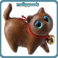 ราคา MOILYHD รูปปั้นไม้ลูกแมว, ตกแต่งบ้านไม้จันทน์สีเขียวไม้แมวรูปแกะสลัก, Elaborate ไม้ Playthings Handmade ไม้แกะสลักแมวห้องนั่งเล่น (51701679951)