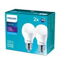 ราคา Philips หลอดไฟ LED Essential Bulb 11 วัตต์ ขั้ว E27 สีคูลเดย์ไลท์ (6500K) แพ็กคู่ (25663689654)