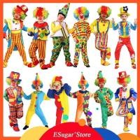 ราคา เครื่องแต่งกายฮาโลวีนเด็กชายหญิงตลก Circus Clown เครื่องแต่งกาย Naughty Harlequin เครื่องแบบคอสเพลย์เสื้อผ้า (27290682740)
