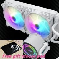 ราคา DarkFlash DX240 White liquid cooling fan ARGB PC cooler TWISTER ชุดน้ำปิดแบบ 2 ตอน AIGO 240*120 ระบบระบายความร้อนด้วยน้ำ (10846186724)