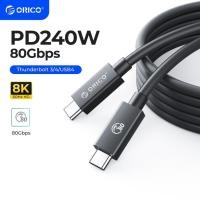 ราคา ORICO Thunderbolt 4 /3 สาย USB C PD 240W 60Hz 80 Gbps Type C สายชาร์จเร็วสําหรับ MacBook (TBZ5) (27487823334)