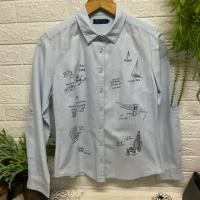 ราคา เสื้อเชิ้ต แขนยาว งาน Brand Rock Express Size L สวยใหม่ อก 38 ยาว 26 นิ้ว ราคา 250 บาท (40263694643)