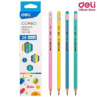 ราคา ดินสอไม้ 2B Deli C011-2B Graphite Pencil 2B ดินสอ ทรงหกเหลี่ยม แพ็ค 12 แท่ง (15646536475)
