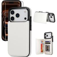 ราคา for iPhone 17 Pro Max Wallet Case with Screen Protector, Slim PU Leather Protective Case with Card Holder[RFID Blocking] Kickstand Cover 6.9“-White (55252090461)