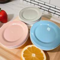 ราคา จานตื้นเมลามีน9นิ้ว 3สี ฟ้า ขาว ชมพู (26001941303)