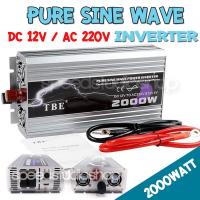 ราคา TBE Inverter pure sine wave 2000W อินเวอร์เตอร์ หม้อแปลง เครื่องแปลงไฟรถเป็นไฟบ้าน ตัวแปลงไฟรถ ขนาด 2000 watt (5620031264)